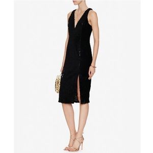 Jay Godfrey Intermix Black Velvet Sequin Dress